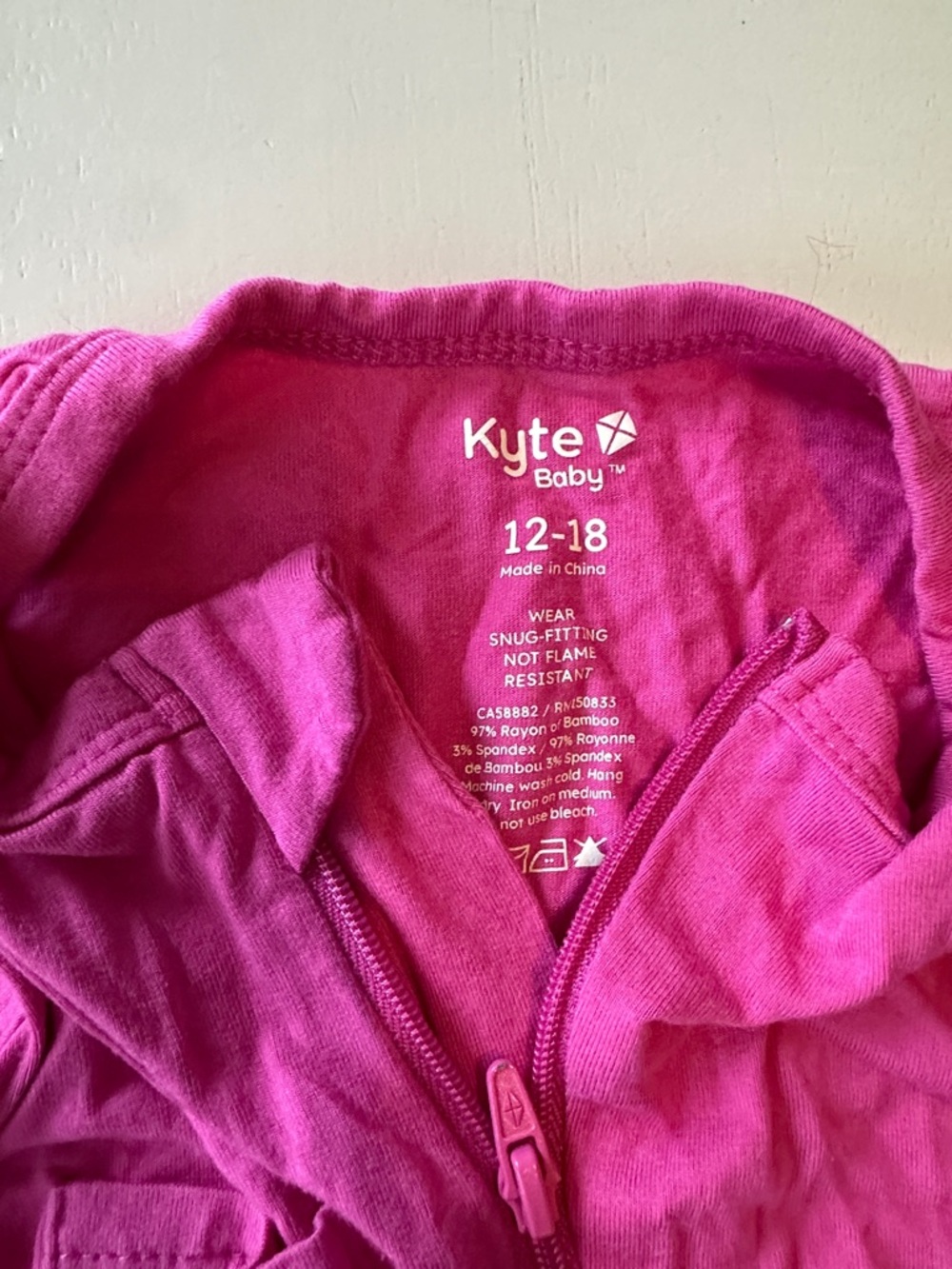 Kyte BABY Zip Romper in Raspberry - Picture 2 of 2